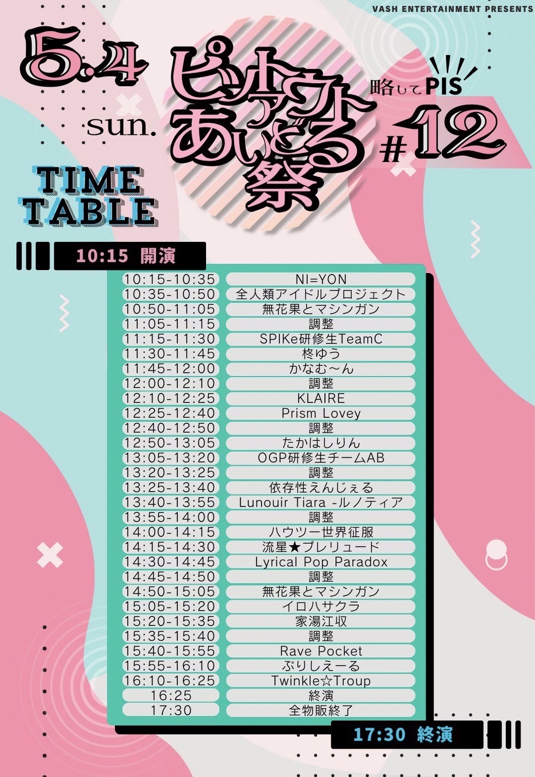 ピットアウトあいどる祭。略してPIS #12